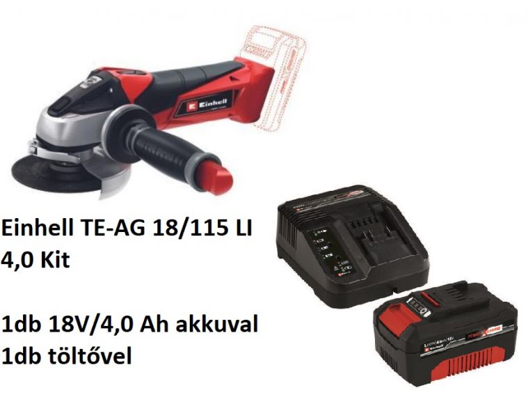 Einhell TE-AG 18/115 LI 4,0 Kit