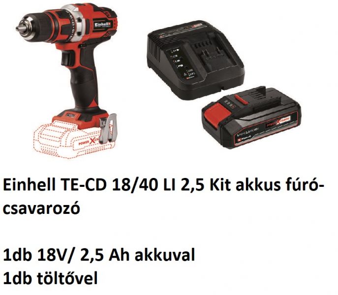 Einhell TE-CD 18/40 LI 2,5 Kit