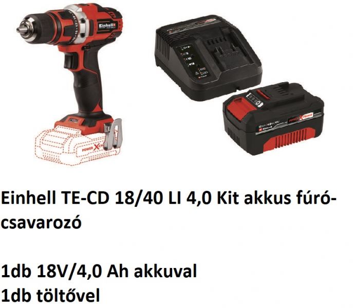 Einhell TE-CD 18/40 LI 4,0 Kit