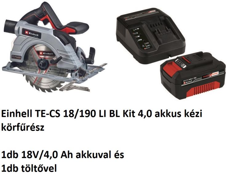 Einhell TE-CS 18/190 LI BL Kit 4,0