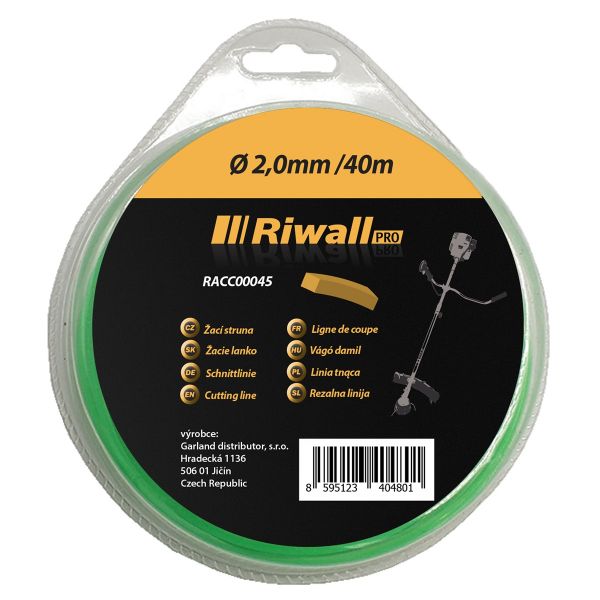 Riwall Pro RACC00045 Damil 2mm, 40m hossz, szögletes