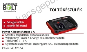 Einhell Power X-Boostcharger 6A akku töltő (4512064)