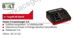 Einhell Power X-Change Fastcharger 4A töltő (4512103)