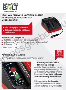 Einhell Power X-Change X-Car Charger 3A töltő (4512113)