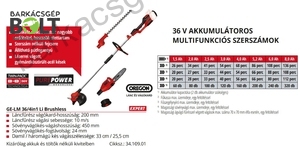 Einhell GE-LM 36/4IN1 LI-Solo akkus multifunkciós kerti gép (3410901)