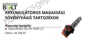 Einhell GE-HH 18/45 Li T pót magassági ágvágófej (3410835)