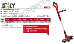 Einhell GE-CT 18/30 LI-Solo akkus fűszegélynyíró (3411250)