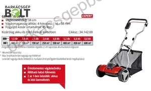 Einhell GE-HM 18/38 LI-Solo akkus hengerkéses fűnyíró (3414200)