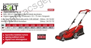 Einhell RASARRO 36/36 Li Kit (2X3,0Ah) akkus fűnyíró (3413282)