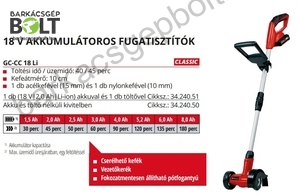 Einhell GC-CC 18 LI-Solo akkus fugatisztító (3424050)