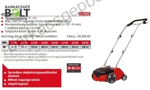 Einhell GC-SC 36/31 Li-Solo akkus talajlazító és gyepszellőztető (3420660)