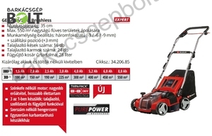 Einhell GE-SA 36/35 LI-Solo akkus talajlazító és gyepszellőztető (3420685)