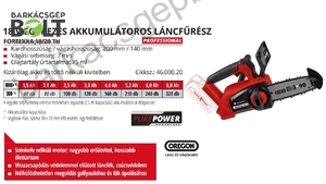 Einhell FORTEXXA 18/20 TH akkus láncfűrész (4600020)