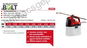 Einhell GE-WS 18/75 LI-Solo akkus permetező (3425220)