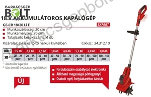 Einhell GE-CR 18/20 Li E-Solo akkus kapálógép (3431210)