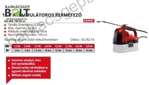 Einhell GE-WS 18/35 Li-Solo akkus permetező (3425210)