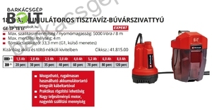 Einhell GE-SP 18 Li - Solo akkus búvárszivattyú (4181500)