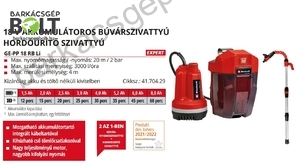 Einhell GE-PP 18 RB Li-Solo akkus búvárszivattyú (4170429)