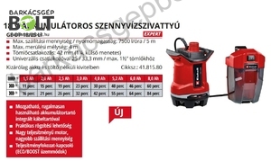 Einhell GE-DP 18/25 Li-Solo akkus szennyvízszivattyú (4181580)