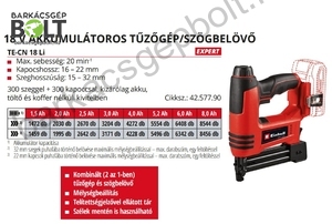 Einhell TE-CN 18 Li-Solo akkus tűzőgép (4257790)