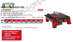 Einhell TE-TC 18/115 Li-Solo akkus csempevágó (4301190)