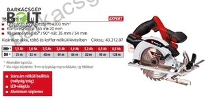 Einhell TE-CS 18/165-1 Li-Solo akkus kézi körfűrész (4331207)