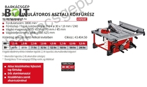 Einhell TE-TS 36/210 Li-Solo akkus asztali körfűrész (4340450)