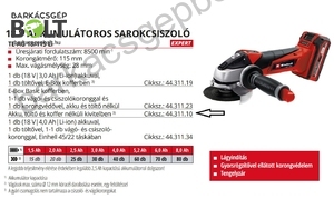 Einhell TE-AG 18/115 Li-Solo akkus sarokcsiszoló (4431110)