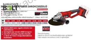 Einhell AXXIO 36/230 Q LI-Solo akkus sarokcsiszoló (4431160)