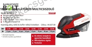 Einhell TE-OS 18/150 Li-Solo akkus multicsiszoló (4460708)