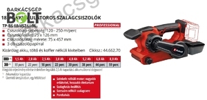 Einhell TP-BS 18/457 Li BL-Solo akkus szalagcsiszoló (4466270)