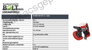 Einhell TE-MB 18/127 Li-Solo akkus szalagfűrész (4504216)