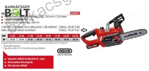 Einhell GE-LC 18/25 Li-Solo akkus láncfűrész (4501761)