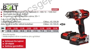 Einhell TE-CD 18/40 Li-Solo akkus fúró-csavarozó (4513925)