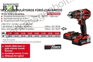 Einhell TP-CD 18/50 Li BL-Solo (4513887)