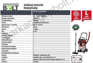 Einhell TE-VC 2230 SACL elektromos száraz-nedves porszívó (2342465)