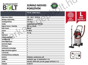 Einhell TE-VC 2340 SACL elektromos száraz-nedves porszívó (2342470)