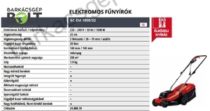 Einhell GC-EM 1000/32 elektromos fűnyíró (3400070)