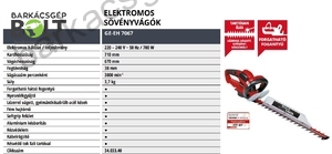 Einhell GE-EH 7067 elektromos sövényvágó (3403340)