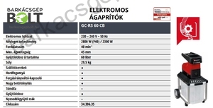 Einhell GC-RS 60 CB elektromos ágaprító (3430635)