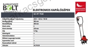 Einhell GC-RT 7530 elektromos kapagép (3431050)