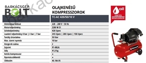 Einhell TC-AC 420/50/10 V elektromos kompresszor (4010495)