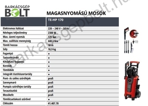 Einhell TE-HP 170 elektromos magasnyomású mosó (4140770)