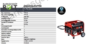 Einhell TC-PG 55/E5 benzinmotoros áramfejlesztő (4152562)