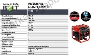 Einhell TC-IG 1100 benzinmotoros áramfejlesztő (4152580)