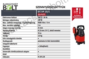 Einhell GC-DP 3325 elektromos szennyvízszivattyú (4181530)