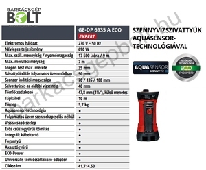 Einhell GE-DP 6935 A ECO elektromos szennyvízszivattyú (4171450)