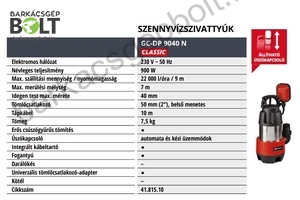 Einhell GC-DP 9040 N elektromos szennyvízszivattyú (4181510)