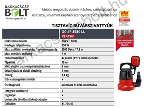 Einhell GC-SP 3580 LL elektromos vízmentesítő szivattyú (4170445)