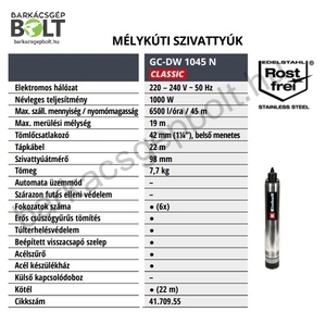 Einhell GC-DW 1000 N elektromos búvárszivattyú (4170955)